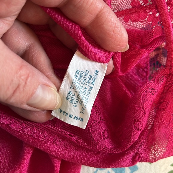 VTG Vanity Fair lace trim open front night gown - Picture 14 of 15